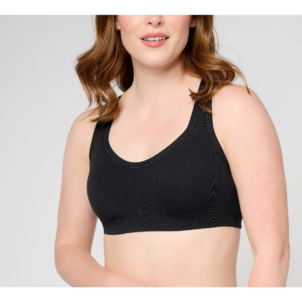 A273541 CUDDL DUDS Intimates Cotton Core Secret Support Tank Bra Anthracite M